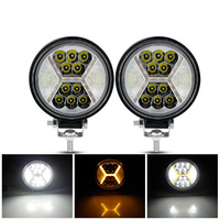 78W Round LED Work Lights with Amber DRL Light 12000LM Flood Spot Combo Beam Working Light Pod Off Road for SUV Truck