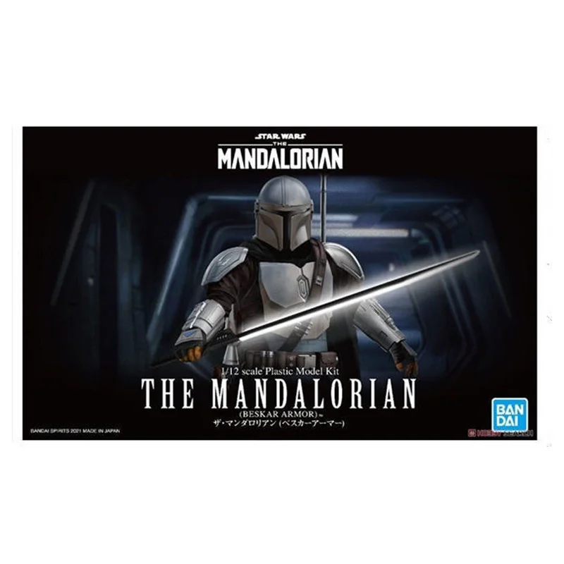 Bandai Genuine STAR WARS Model Garage Kit Anime Figure THE MANDALORIAN Boy Action Assembly Toy Collection Model Ornaments Gifts