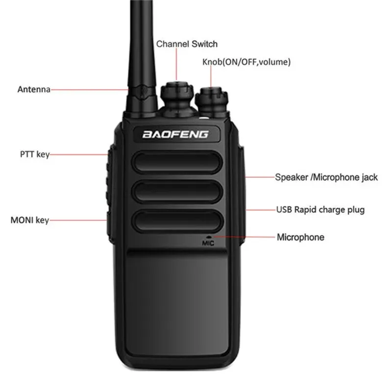 Baofeng Official Store BF C3 4Pcs FRS/PMR Hiking Mini Two Way Radio 2 Watt Walkie Talkie for Christmas Gift