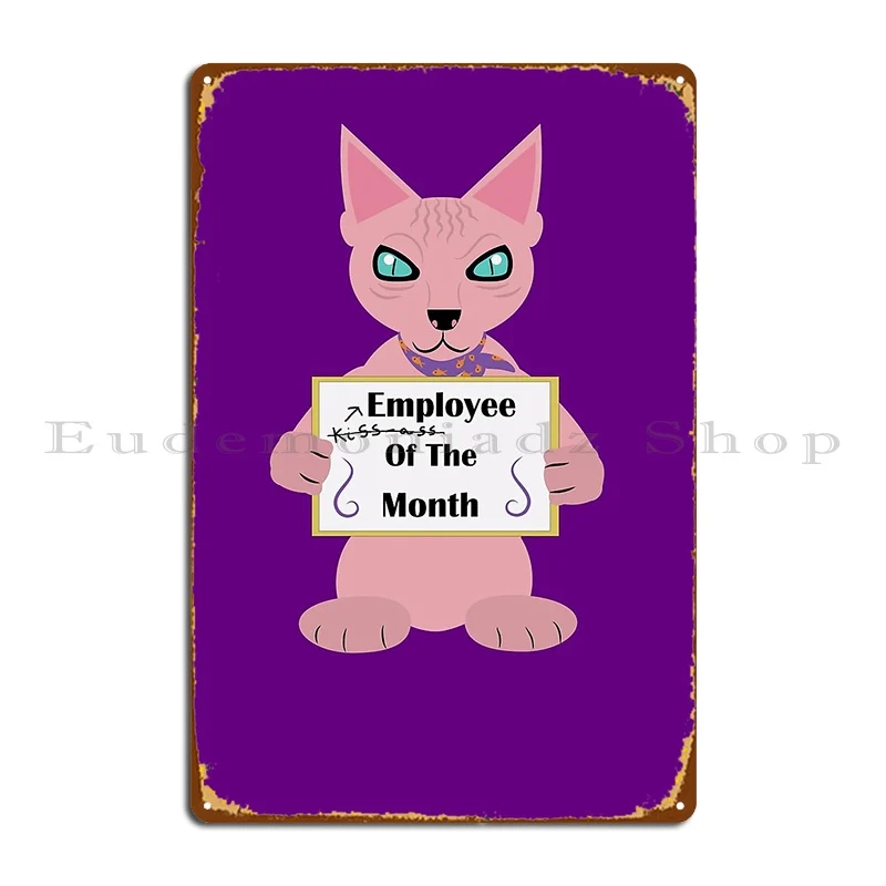 Assistant Supervisor Cat At The Office Metal Sign Kitchen Cinema Kitchen Designer Home Tin Sign Poster