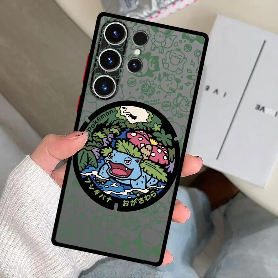 Funda Back Phone Cover Case for Samsung Galaxy S26 S21 S22 S24 Plus Note 20 Ultra 10+ S20 FE S23 FE S25 Ultra Anime P-Pokemon