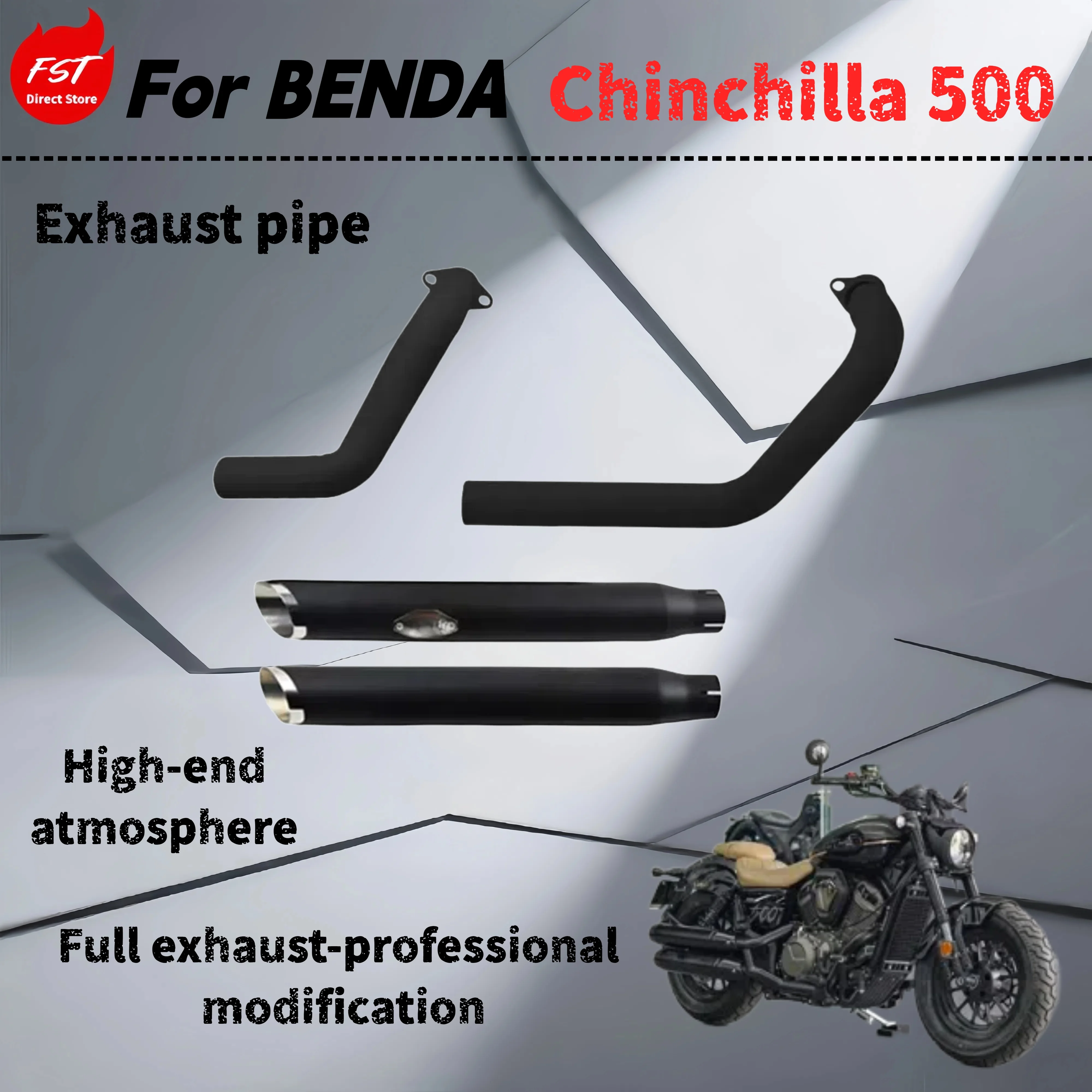 

For Benda Chinchilla 500-Modified full exhaust pipe-the sound is deep, rich and powerful