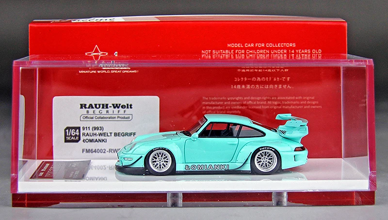 1:64,993 RWB Wide-body Womianki resin simulation car models, adult ornaments, boys toys, children's holiday birthday gifts