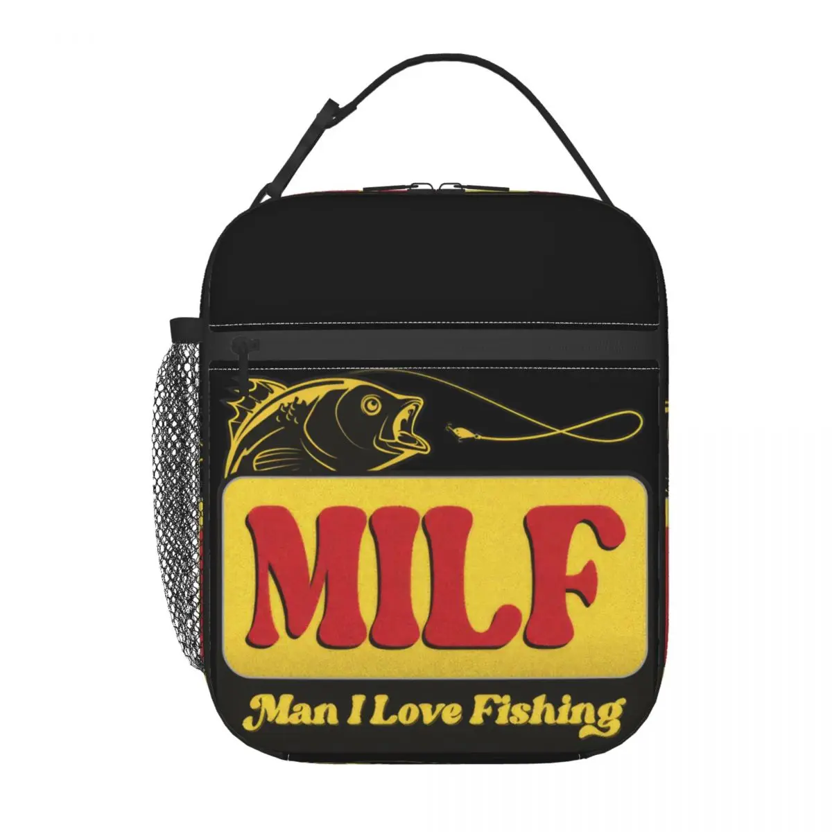 

MILF Man I Love Fishing Insulated Lunch Bag Tote Food Handbag