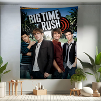 Band Big Time Rush BTR Cartoon Tapestry Wall Hanging Decoration Household Home Decor