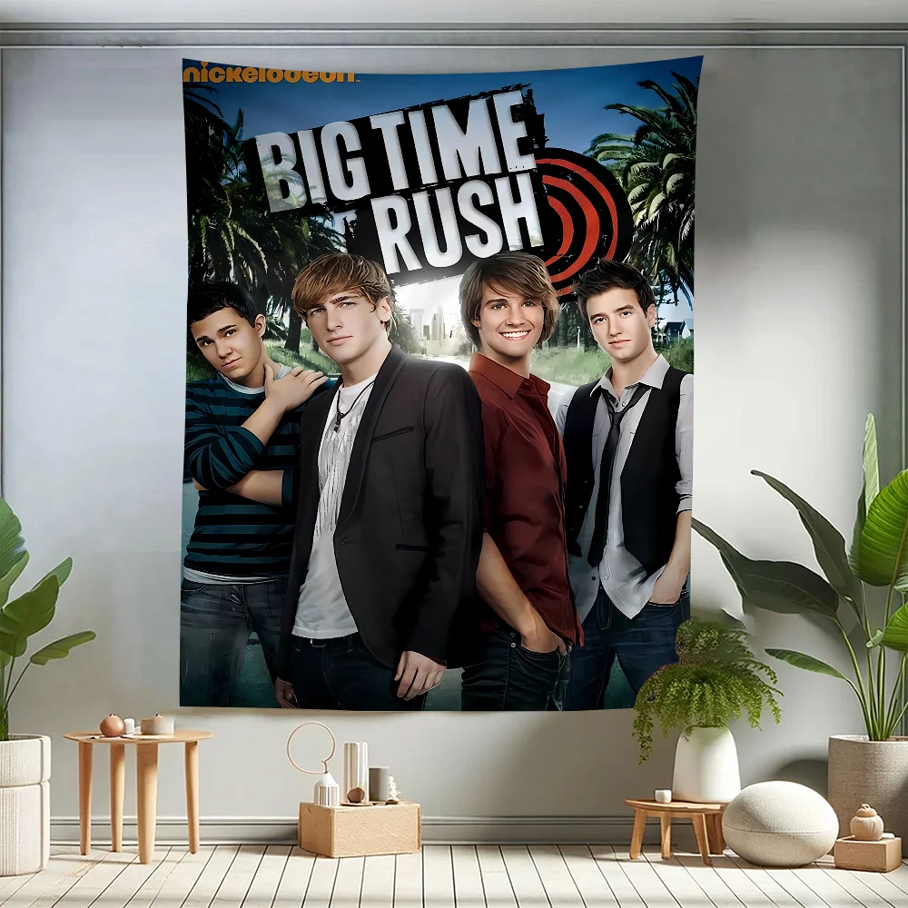 Band Big Time Rush BTR Cartoon Tapestry Wall Hanging Decoration Household Home Decor