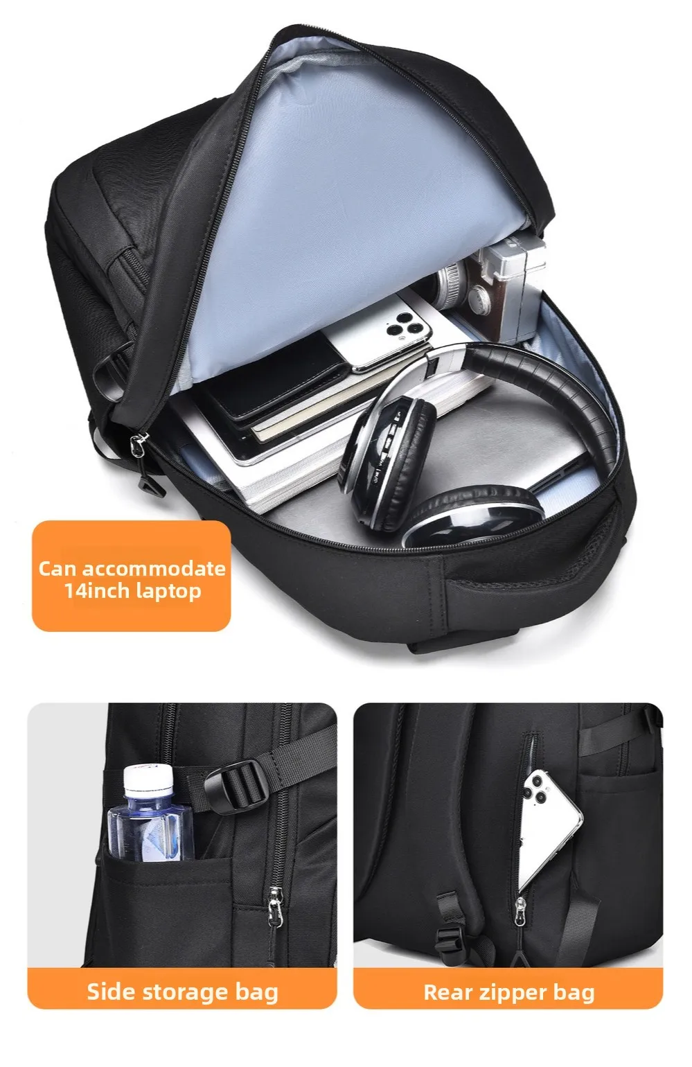 The New Business Backpack Is Simple and Versatile. It Is A Multi-functional, Waterproof and Large-capacity Computer Backpack