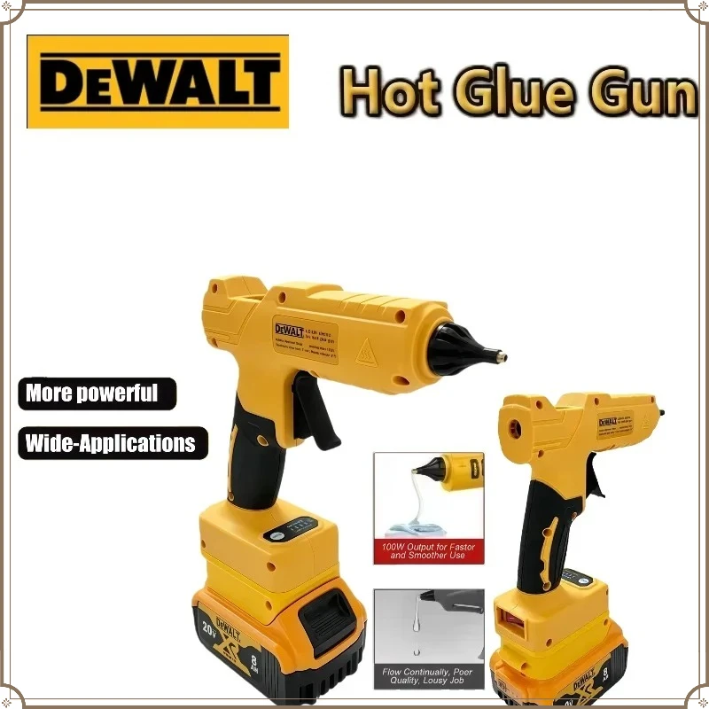 

Аккумуляторный электрический ручной пистолет для горячего клея DEWALT 20V, инструмент для ремонта и DIY, пистолет для горячей сварки, термофен с насадкой против ожогов