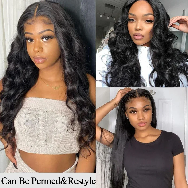 Straight Lace Front Wig Natural Ombre Blonde Color Wig Brazilian Human Hair Wigs Transparent Lace Closure Frontal Wigs 180%