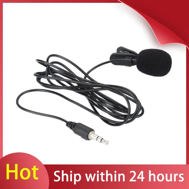 3.5mm Mini Lavalier Microphone Metal Clip Lapel Mic for Mobile Phone PC Laptop Wired Mikrofo/Microfon for Speaking Vocal Audio