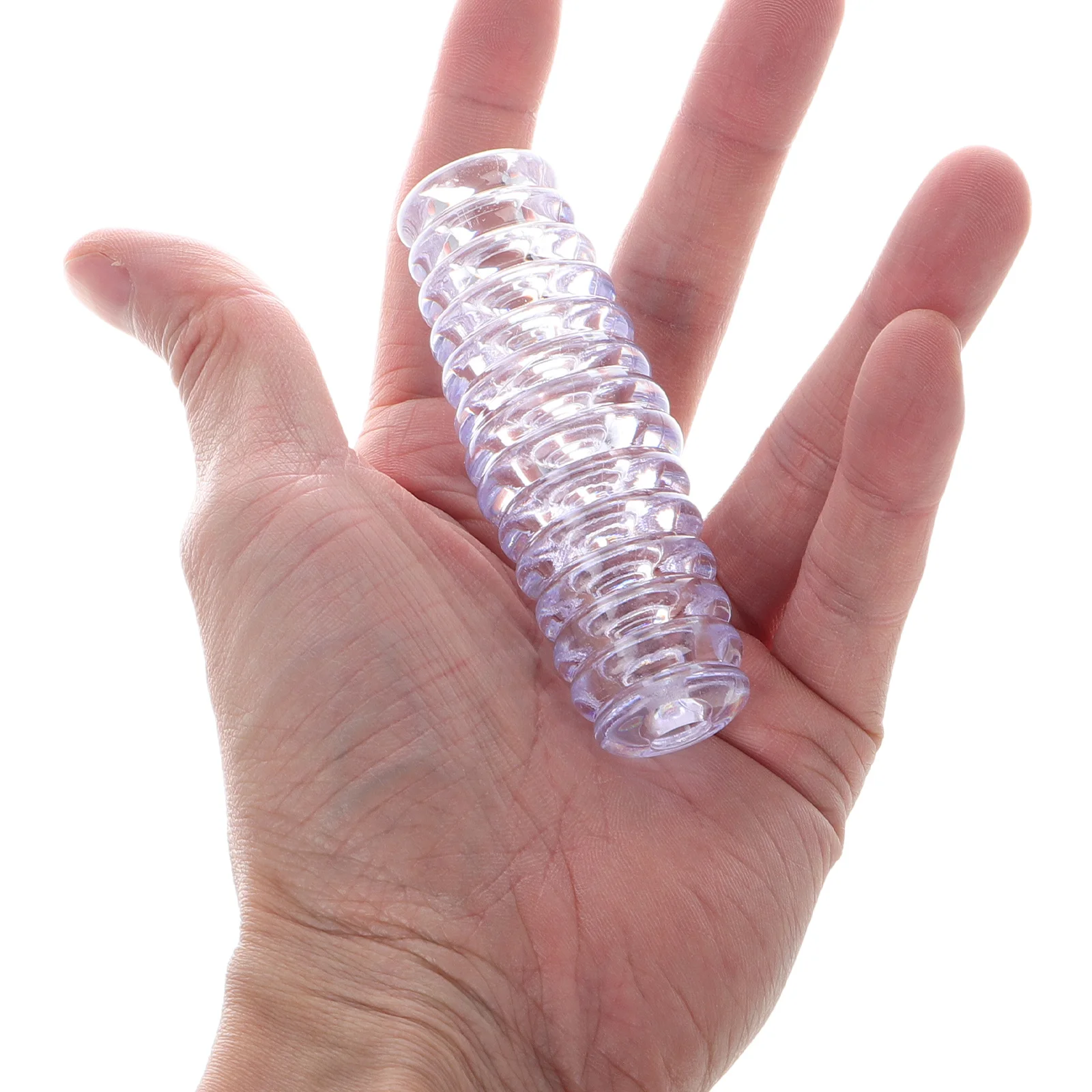 6 قطعة غطاء نهاية قضيب الستارة مقبض واضح لستائر النافذة Benzophenone تصميم شفاف سهل لتقوم بها بنفسك بدون حفر #4