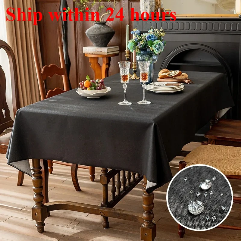

New ablecloth straight-edge version tablecloth household imitation cotton and linen dining table cloth