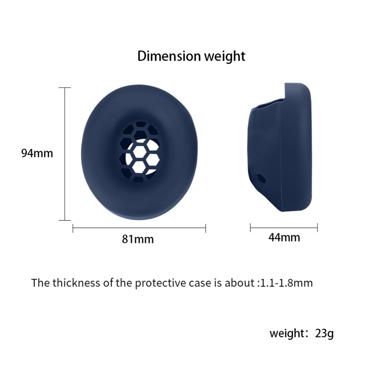 

Ear Cushion Cover Ear Cap Cover for Headphone Silicone Protector Ear Pads Wireless Headset Repair Parts C