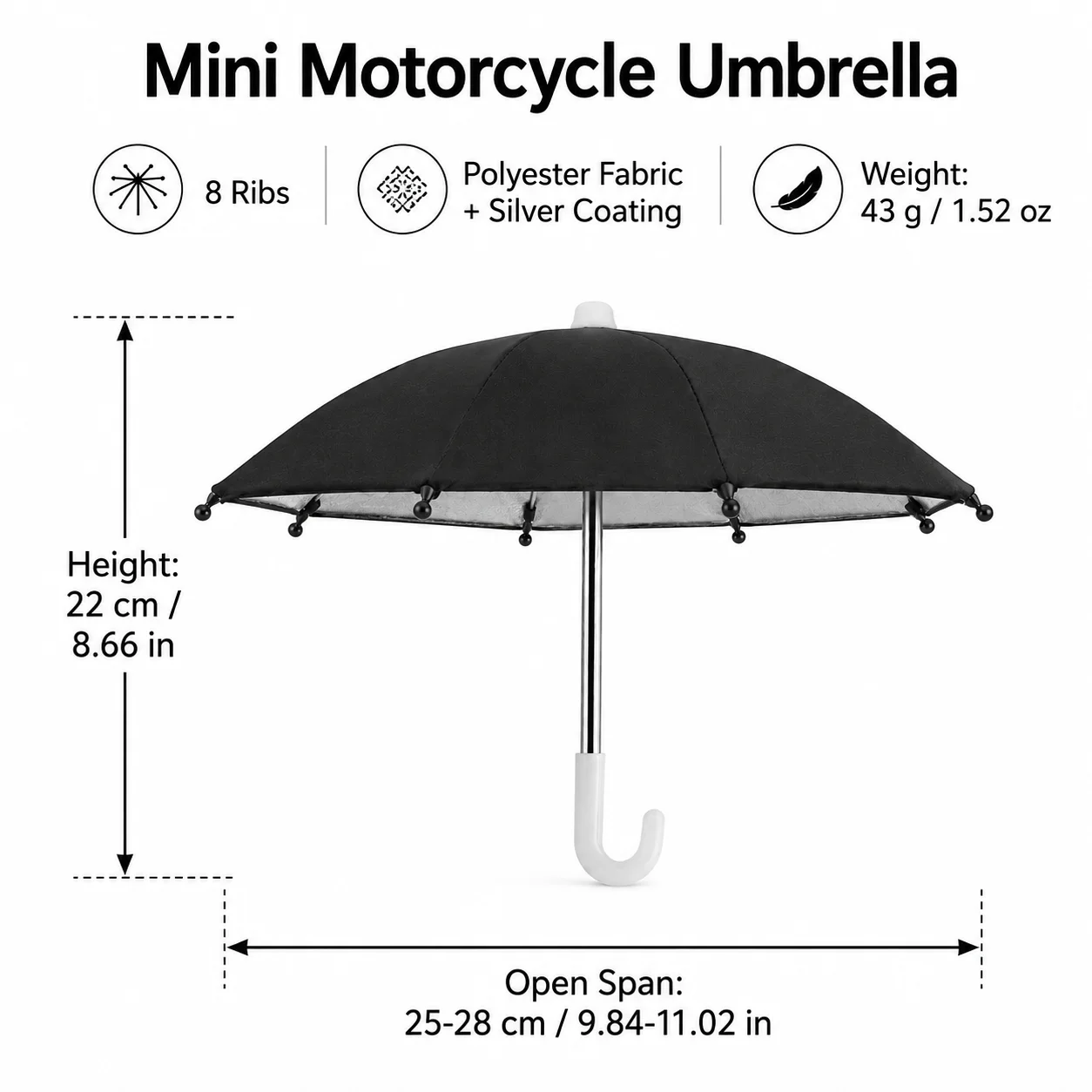 Motorcycle Umbrella, Toy Umbrella, Electric Bike, Electric Scooter, Riding Phone Holder, Waterproof Umbrella