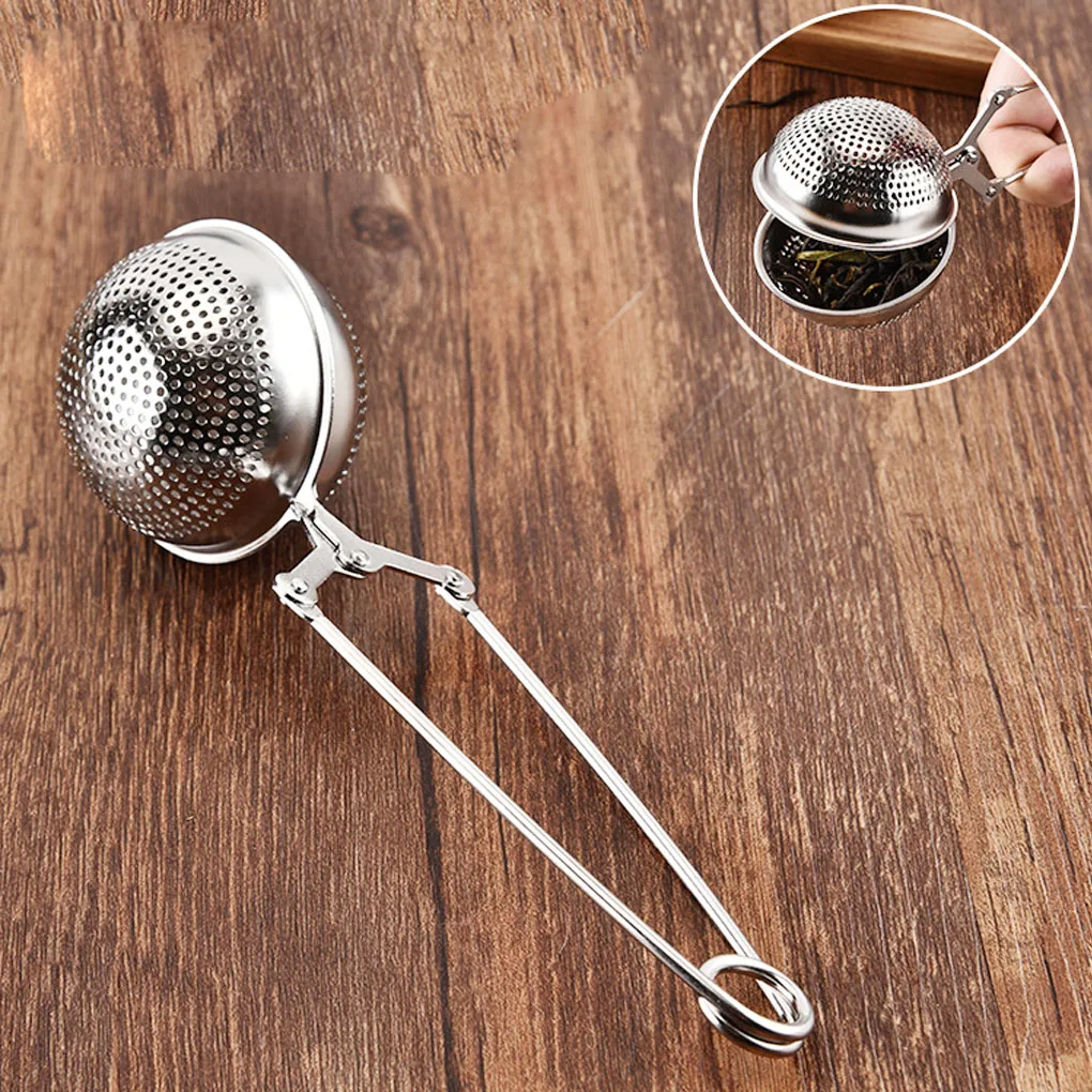 New 1PC Stainless Steel Tea Infuser Sphere Mesh Tea Strainer Coffee Herb Spice Filter Diffuser Handle Tea Ball