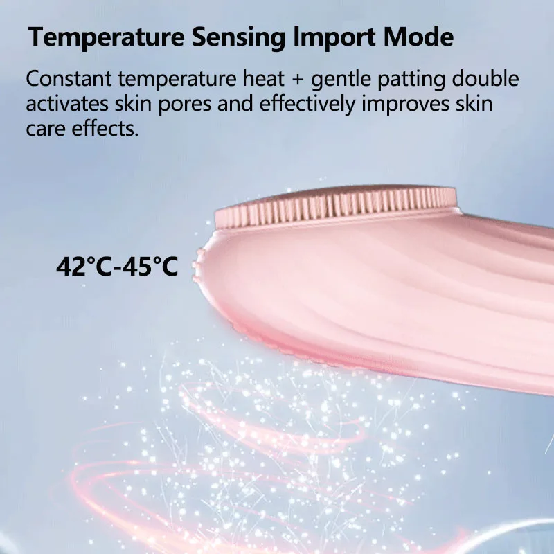 Sonic IPX7 Waterproof Facial Cleansing Brush Device Silicone Face Scrubber Exfoliator Cleaner Vibration Massager Deep Cleansing