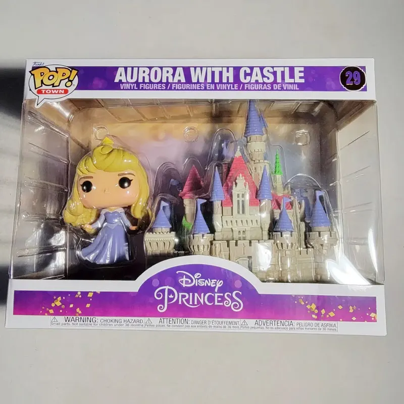 FUNKO POP! Princess Aurora with Castle Scene Model Toys Anime Figures Doll Disney Action Figureine Model Limited Edition Doll