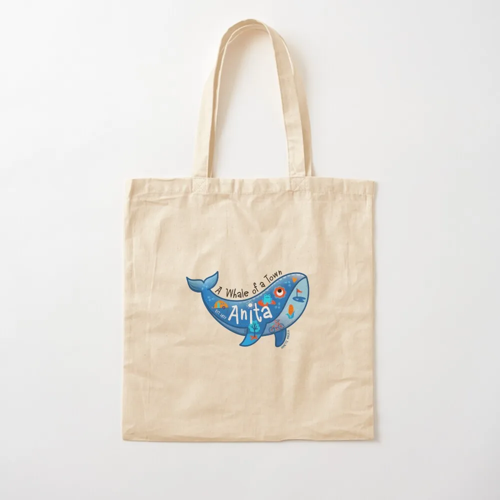 Official Whimsical Whale for Anita, Iowa Tote Bag woman shopping bag tote bag screen shoping