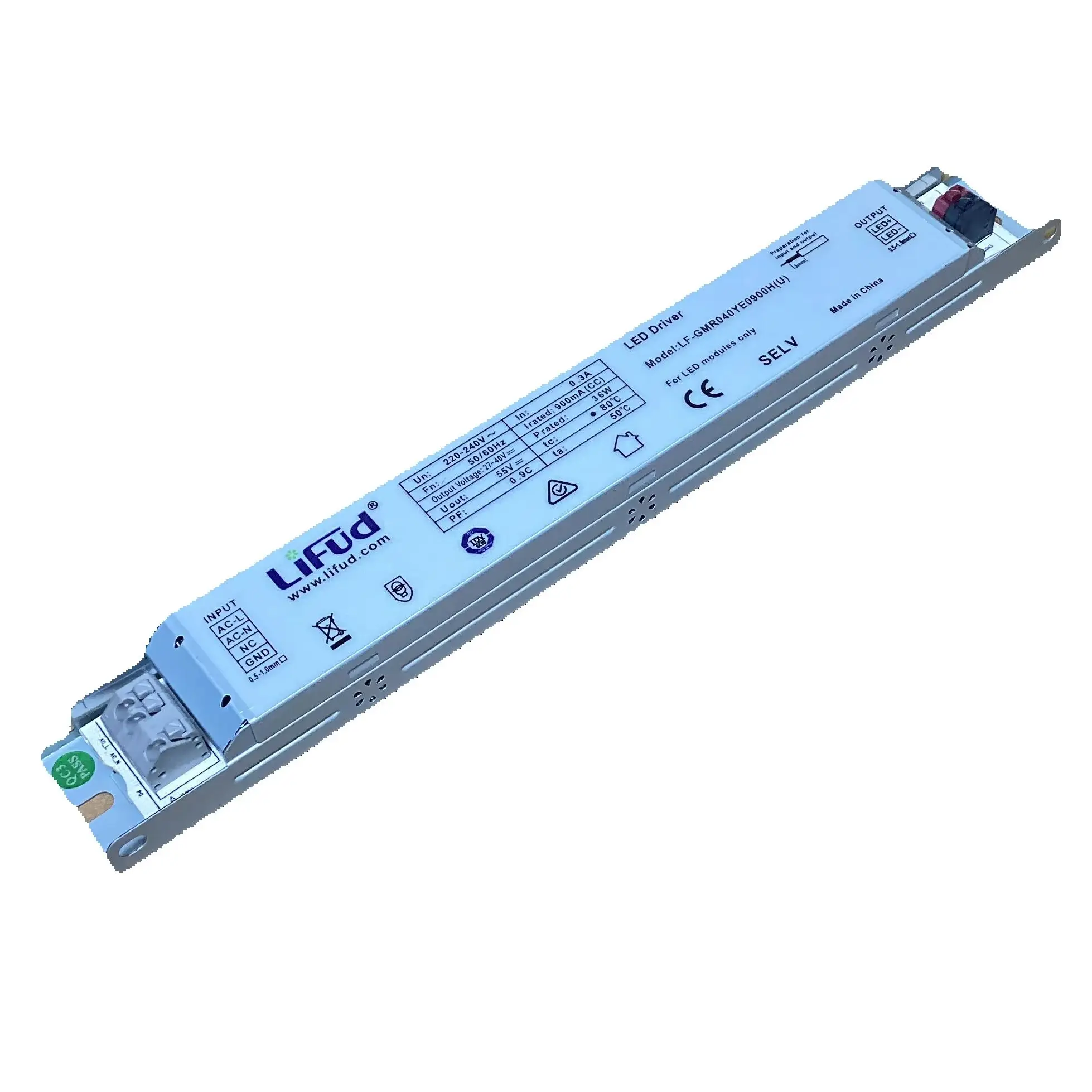 

LF-GMR060YSII1550H Linear CC LED Driver 65W 1550mA Constant Current Power Supply 36W 900mA LF-GMR040YE0900H