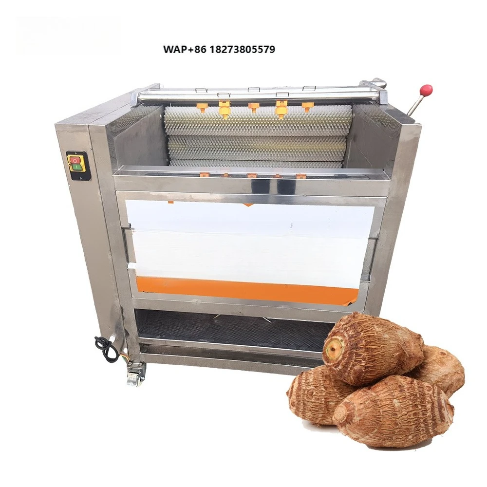CE Certified Stainless Steel 304 Cassava Peeling Machine with Motor 300-500kg/h Capacity for Vegetable Processing Plants