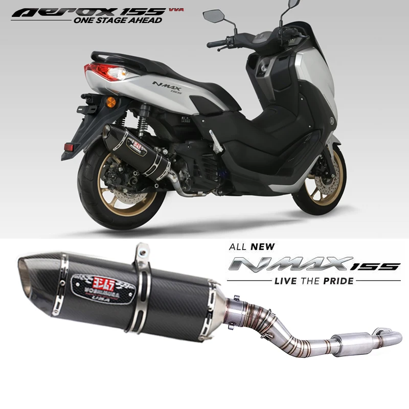 

Motorcycle Exhaust Full System Contact Pipe For YAMAHA NMAX 155 125 N MAX155 Aerox155 NMAX155 Motorcycle Exhaust Muffler Escape