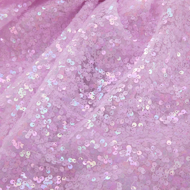 Sequin Fabric Dress Material Decoration Bling Cosplay Gown Mesh DIY Sewing