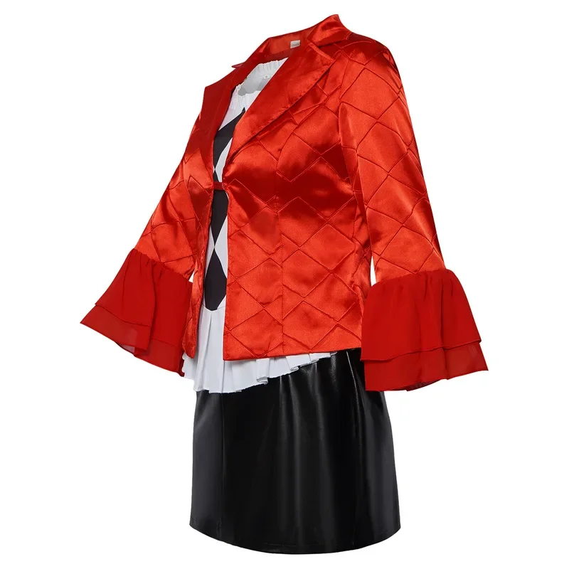 EE01 фильм Джокер 2 косплей костюм для взрослых женщин женская рубашка брюки красное пальто парик костюмы женские Хэллоуин карнавальный костюм для вечеринки ou&0Ww