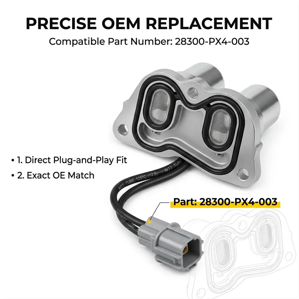 NEW For Honda Accord 2.3 Acura CL Odyssey 2.2L 2.3L Prelude 2.2L Transmission Control Lock-Up Solenoid 28300-PX4-003 28300PX4003