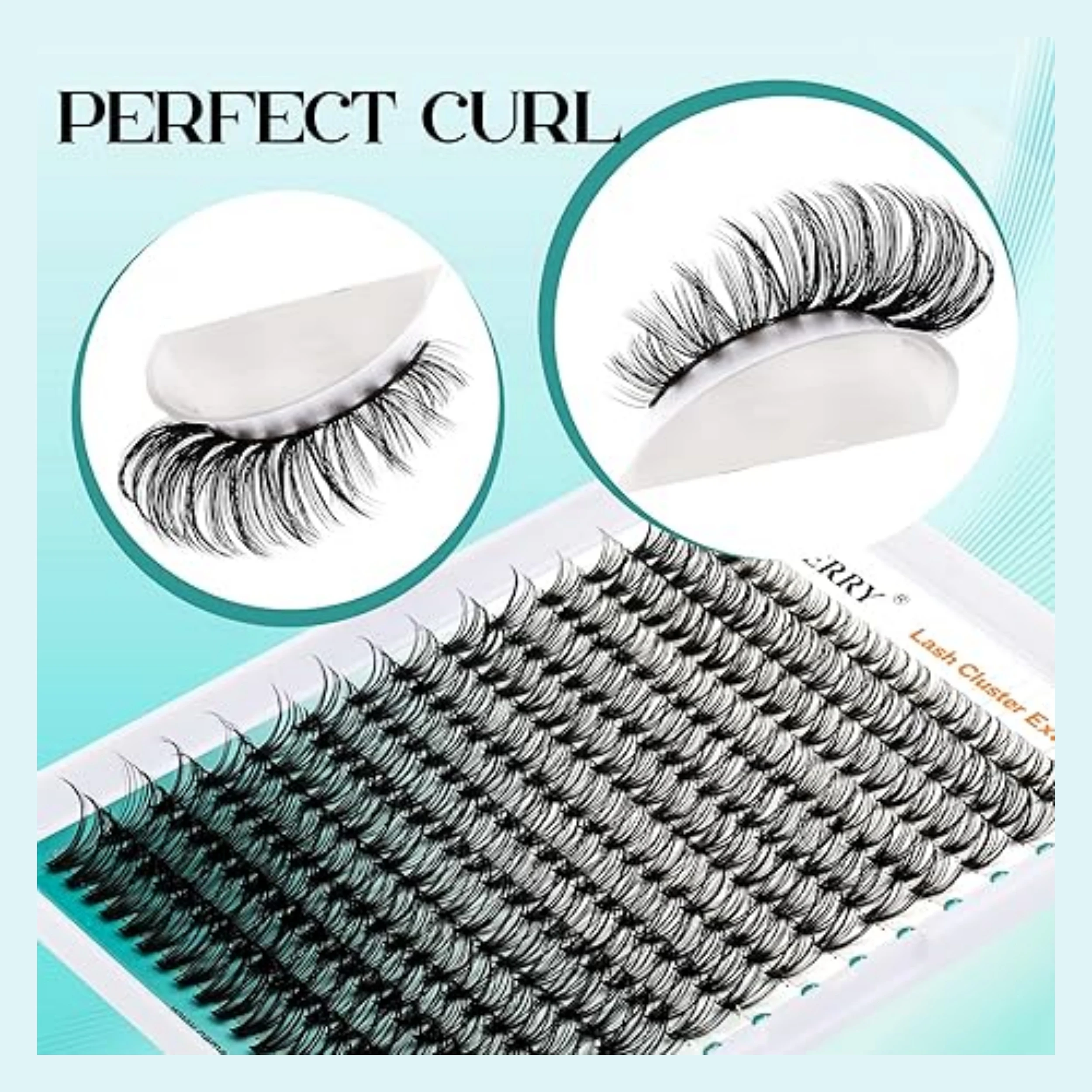 Gemery cluster de calor individual d curvado extensão de cílios com pinça de cola ligação quente natural volume grosso maquiagem cílios postiços