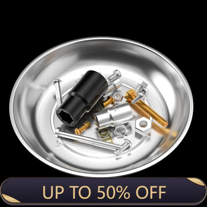 Metal Magnetic Tool Storage Bowl Portable Screw Small Accessory Organizer Box Multifunctional Car Repair Parts Magnetic Storage