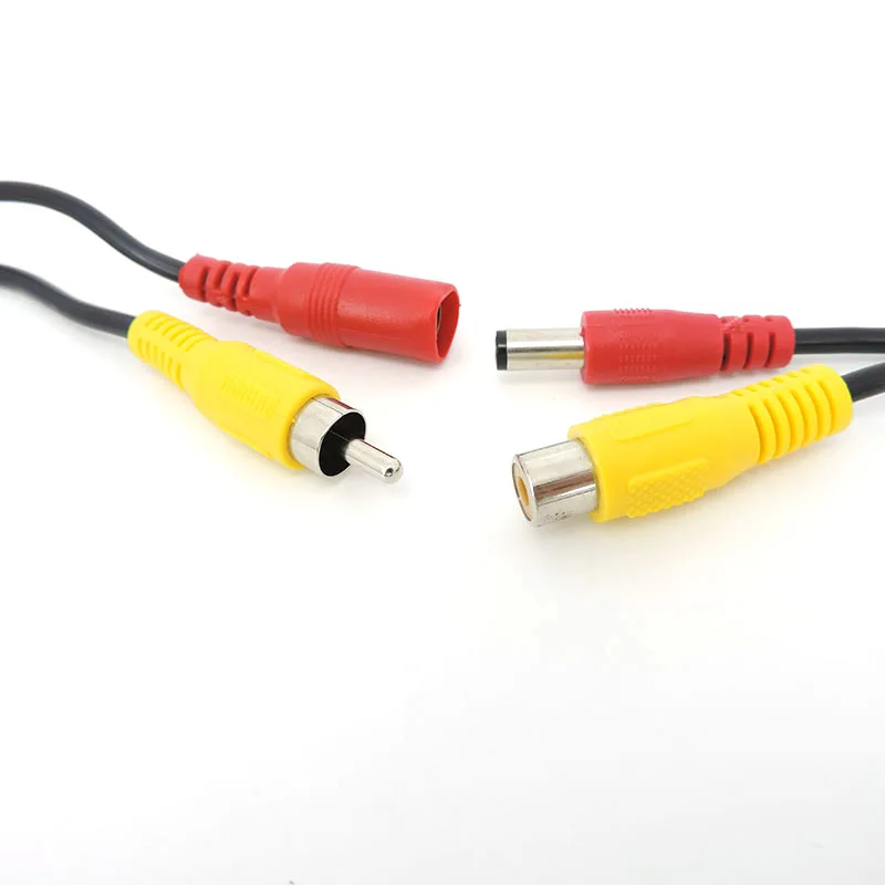 M12 Aviation Head 4Pin male female DC Plug RCA Connector Dual Coupler MALE FEMALE Extension Cable