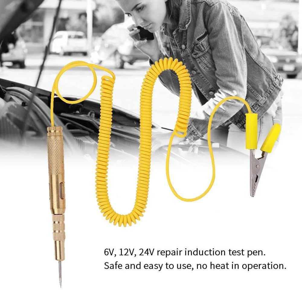 Car Repair Pure Copper Measuring Pen 6v 12v 24v Car Repair Induction Test Pen Car Test Lamp Circuit Detection Pen