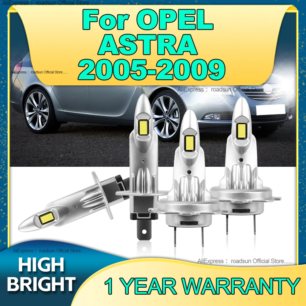 

2/4Pcs 25000LM CSP Chip Car Headlight LED Bulbs H7 H1 Lamp Wireless Super Bright For OPEL ASTRA 2005 2006 2007 2008 2009