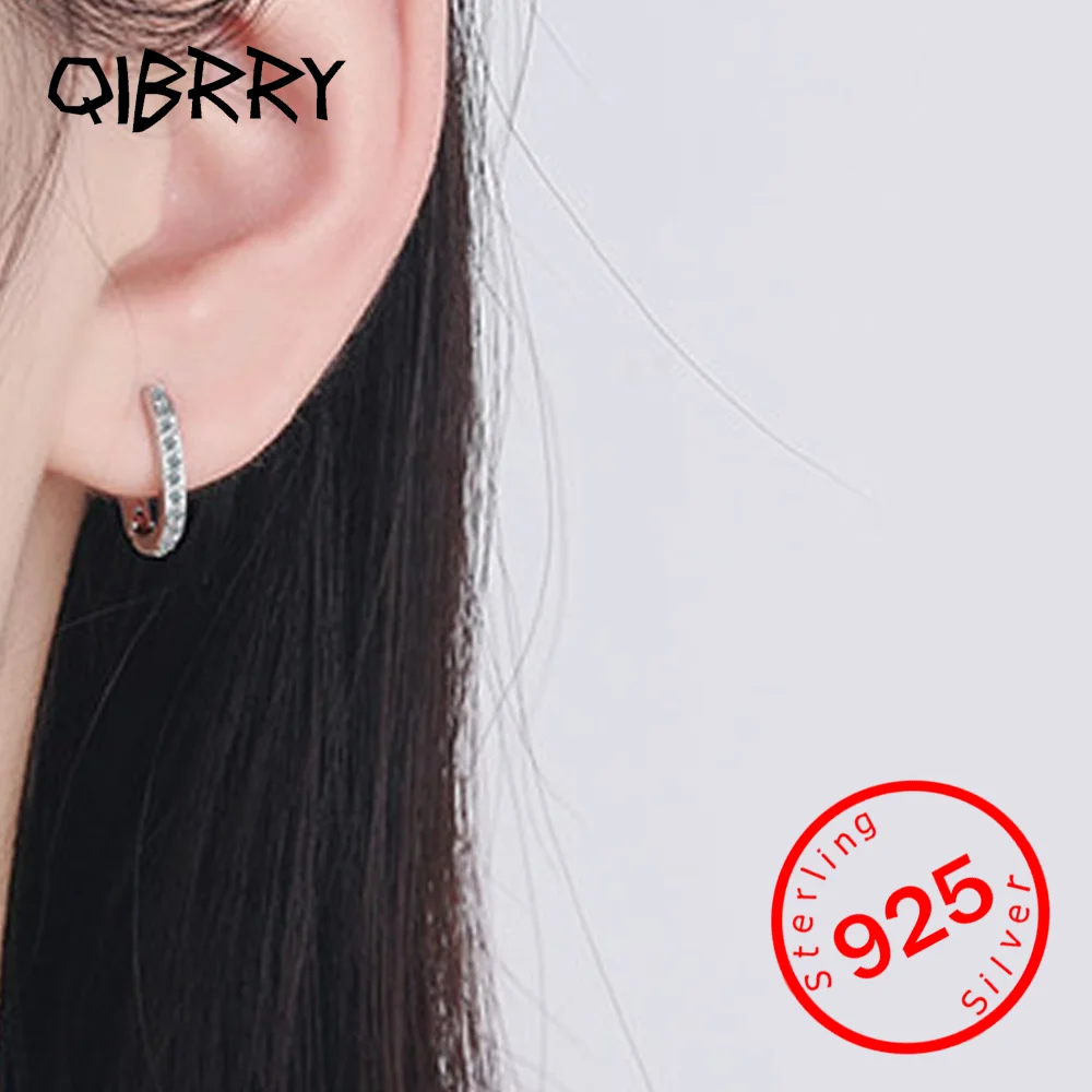 

Minimalist Pave Zircon Geometric Stud Earrings Fashion Charm Stamp 925 Sterling Silver Earring for Women Unisex Party Jewelry