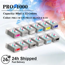 12 Color Pro 1000 Ink Cartridge For Canon imagePROGRAF PRO-1000 Printer Compatible Ink Cartridges With Chip Full Pigment Ink