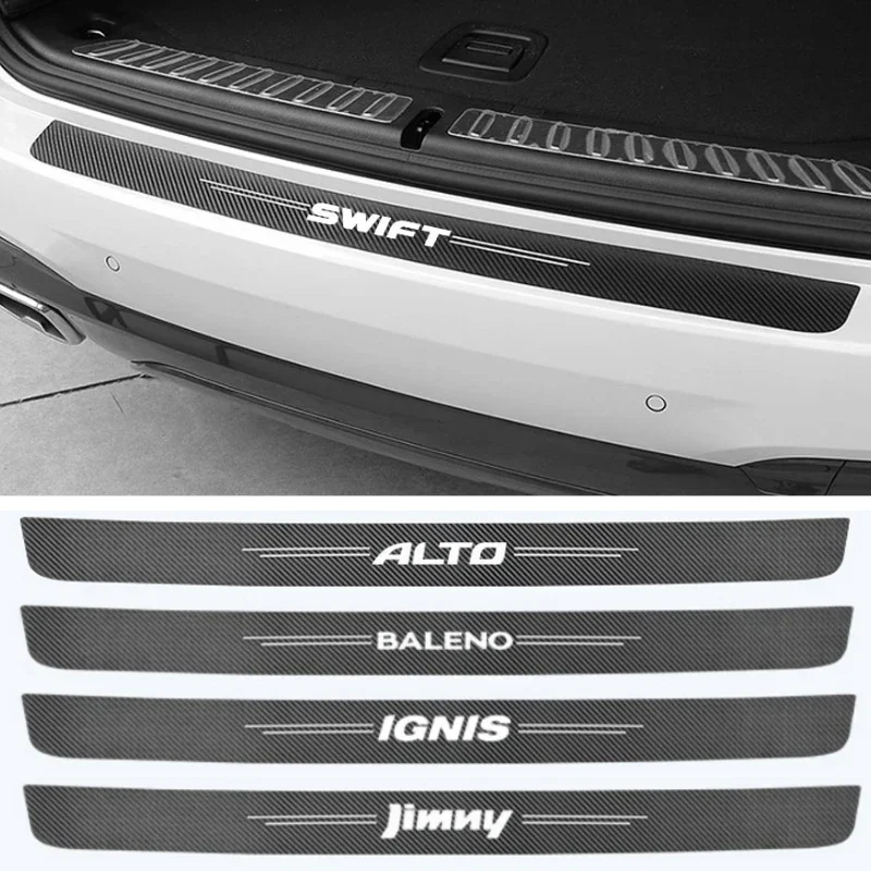 1pc for Suzuki SWIFT ALTO BALENO GRAND IGNIS JIMNY SAMURAI SX4 VITARA Logo Car Stickers Trunk Tail Protective Bumper Tape Decals