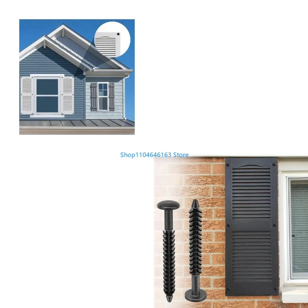 

36Pcs 3Inch Window Shutter Screws Hardware Shutter Spikes Anchors Fasteners for Window Shutter Pin Pegs Easy to Use