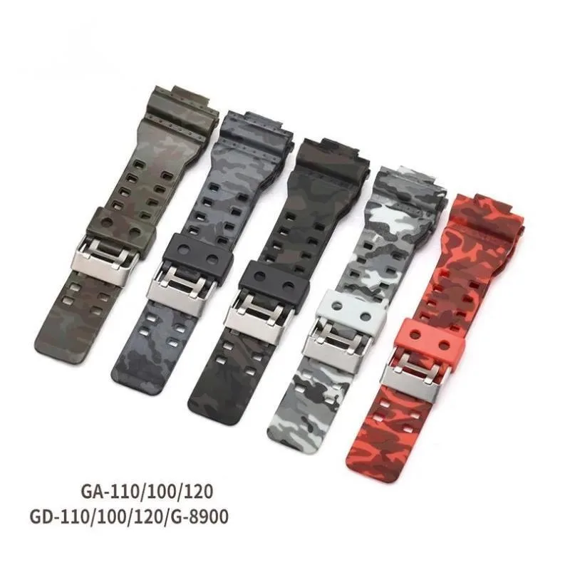 16mm Silicone Watchband For GA-110 GA-100 GA-120 Camouflage Rubber Waterproof Men Watch Band Strap