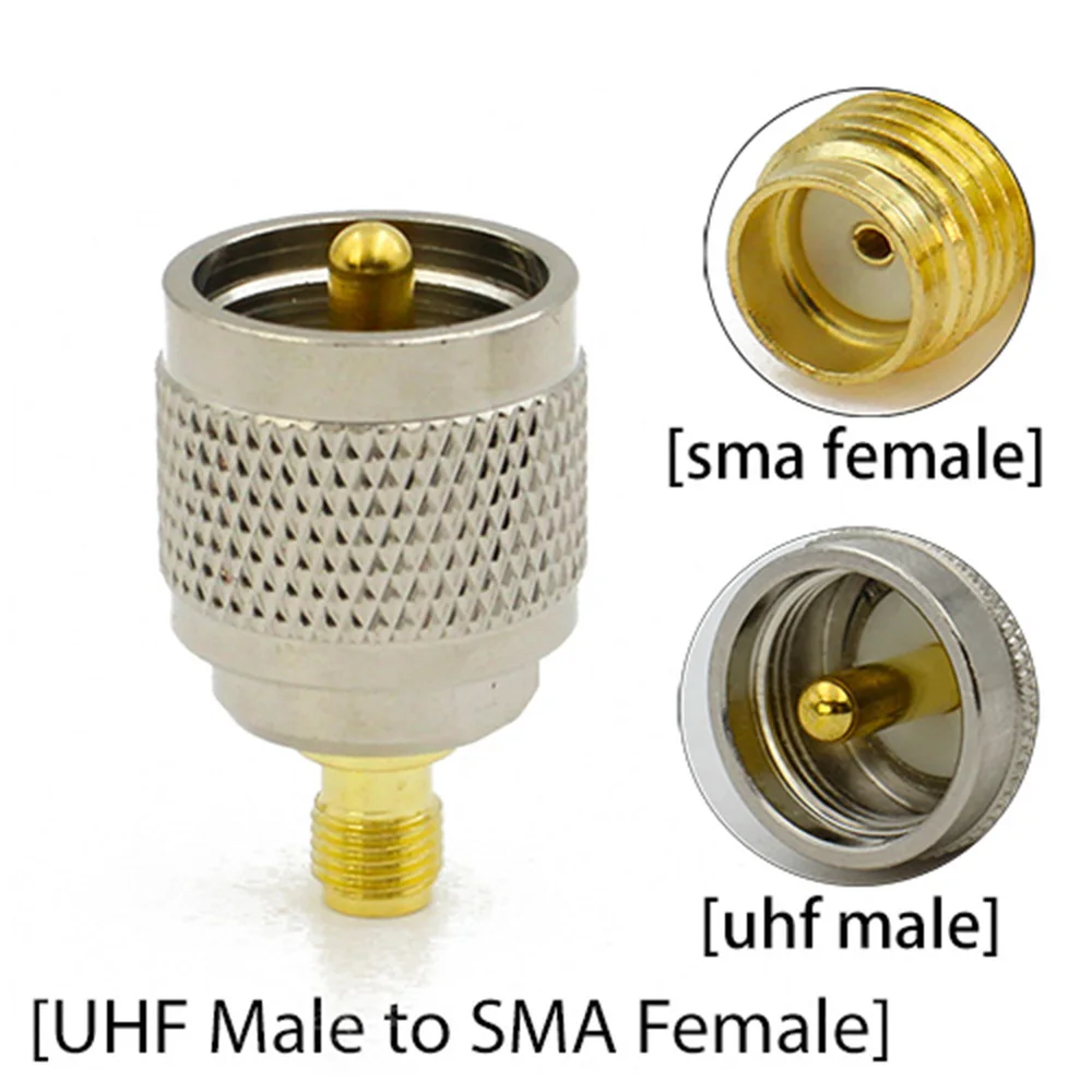 Connector UHF Male to SMA Female SO239 PL259 Male VHF RF Adapter Straight for CB Radio/Handheld Ham Radio /Walkie Talkie