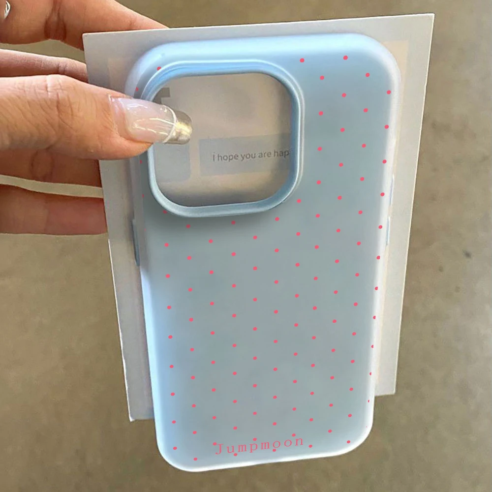 Für iPhone 17 15 16 14 Pro Max Hülle Plus Niedliche Polka-Dot-Print-Abdeckung Für iPhone 13 11 12 ProMax XS XR 7 8 Plus Bonbonfarbene Hüllen – Detail 3