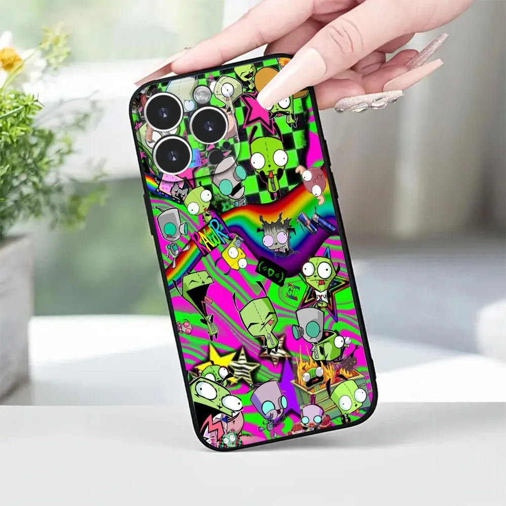 حافظة هاتف مطبوعة باللون الأخضر لهاتف 11/12/13/14/15/16 17Pro Max Plus، #6