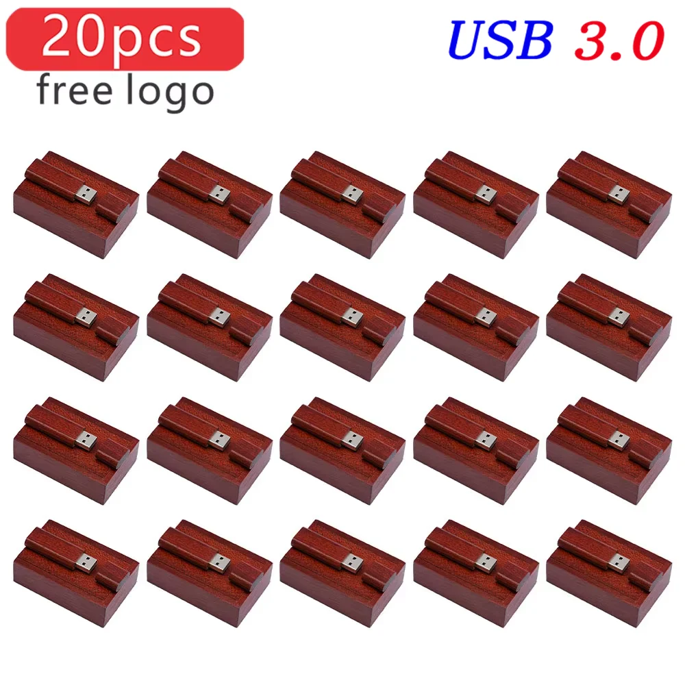 

JASTER High speed 20pcs/Lot Wooden USB Flash Drive 3.0 4GB 8GB 16GB 32GB 64GB 128GB Wholesale Personal Holiday gifts free logo