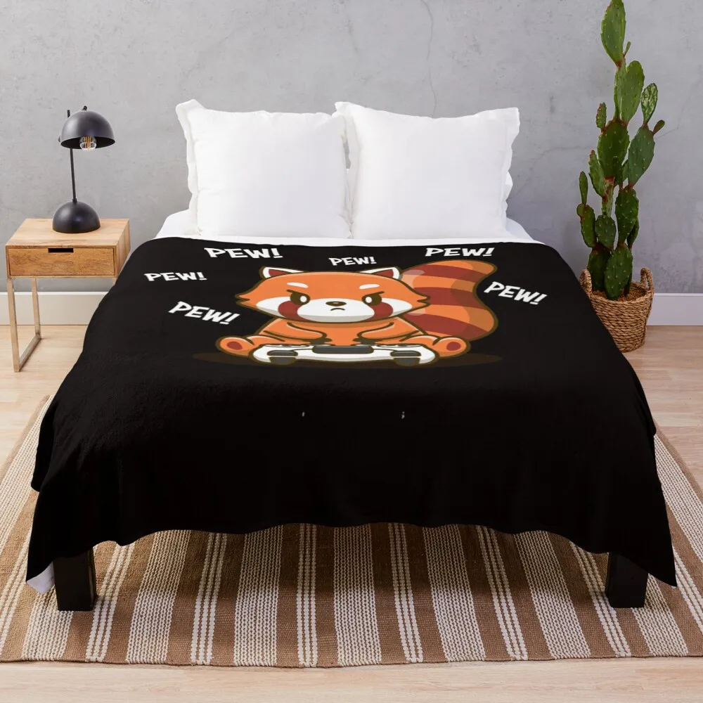 

Red Panda Throw Blanket Flannel Fabric Fluffy Shaggy Blankets