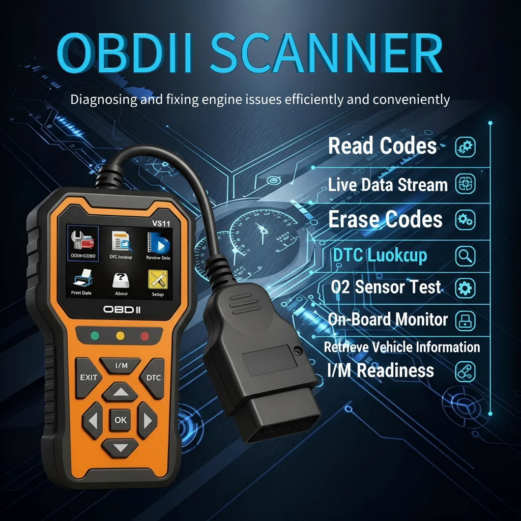 V511 OBDII Scanner  Diagnostic Tool Handheld Automotive Fault Diagnosis Pen Engine/Transmission/ABS Full System Scan