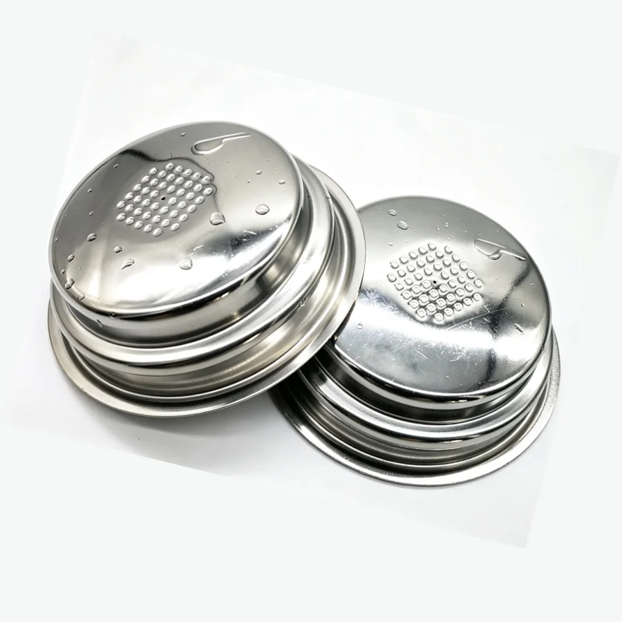 2PCS Coffee Machine Filter,Stainless Steel Double Layer Filter,Single Shot Portafilter Basket,Coffee Machine Replacement Parts