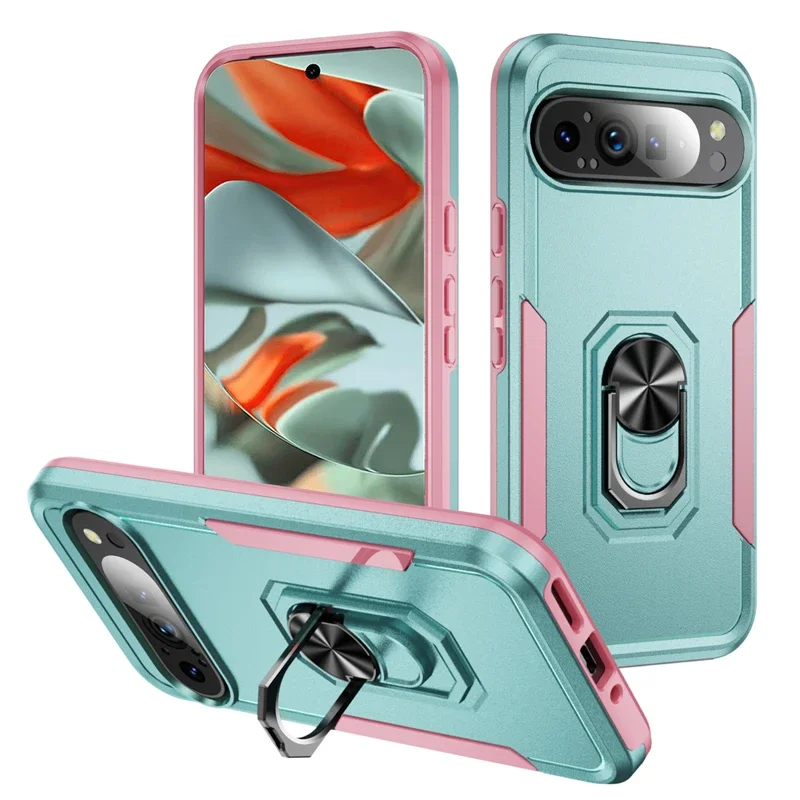 

Heavy-Duty Magnetic Ring Stand Phone Case For Google Pixel 9 8 7 Pro XL Shockproof Military Defender Cases Pixel 9A 8A 7A Cover