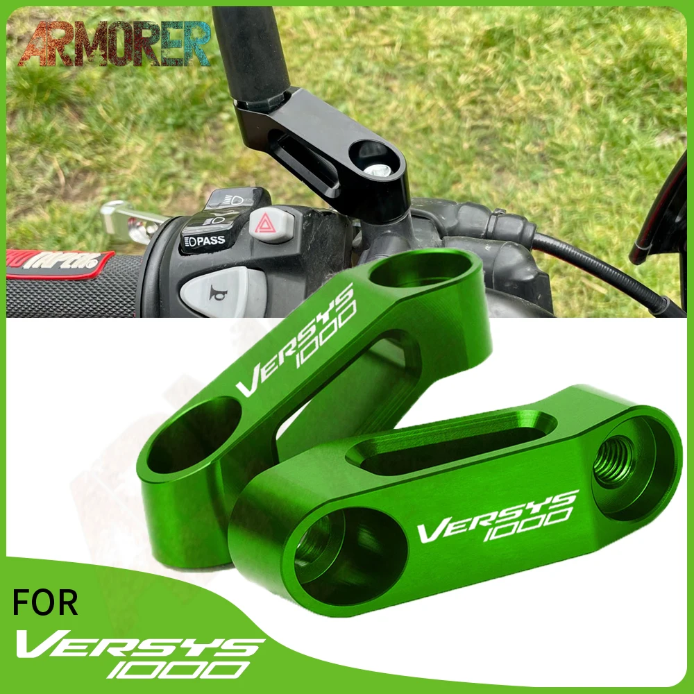 For KAWASAKI VERSYS 1000 VERSYS1000 CNC Handlebar Mount Mirror Riser Extender Adaptor Adapter 2010 - 2017 2018 - 2022 2023