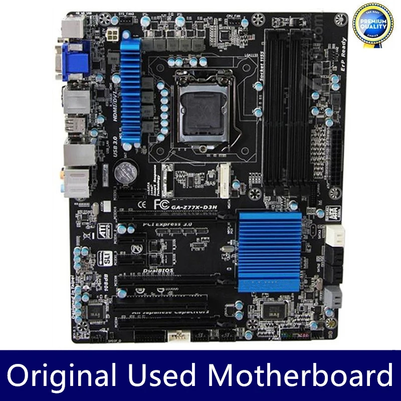 

Used GA-Z77X-D3H Z77X-D3H Desktop Motherboard LGA 1155 i7 i5 i3 HDMI VGA DVI LGA1155 DDR3 32GB USB2.0 SATA3 Z77 motherboard
