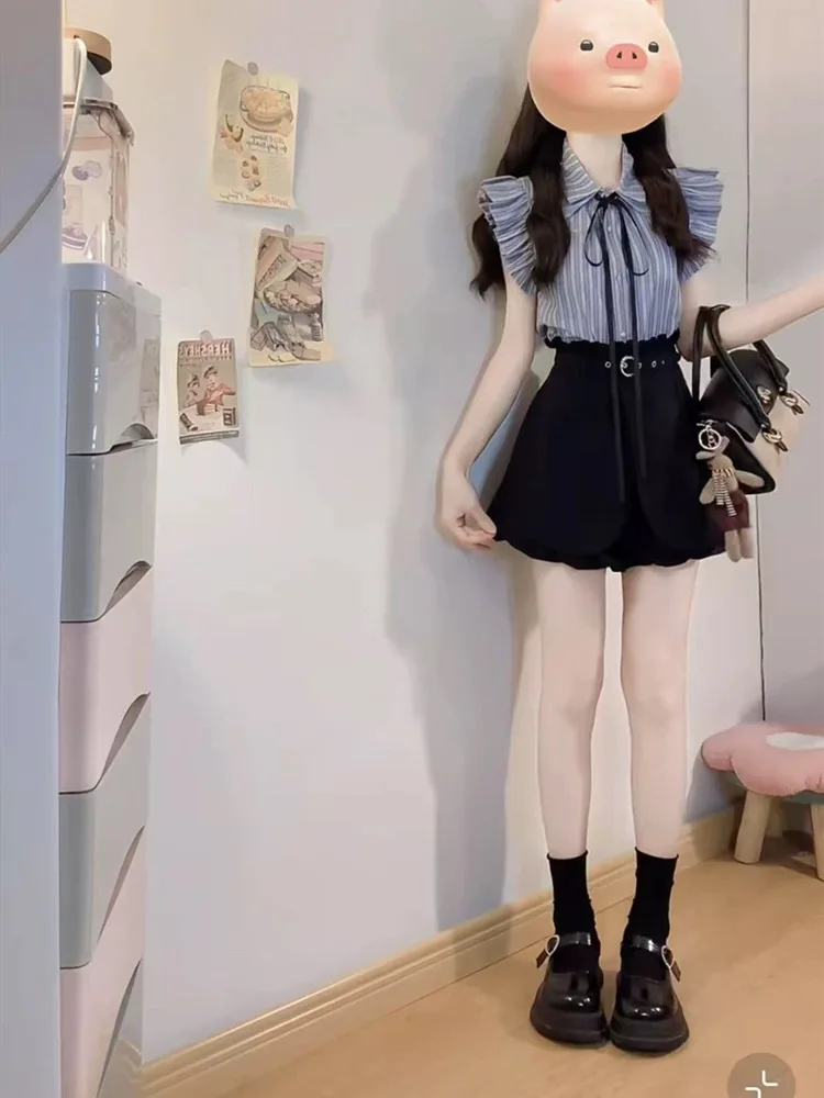 

Комплект юбки трапециевидной формы для колледжа, лето 2023, новый маленький размер, одинаковый комплект Full Dr, женский комплект Faion, возраст 8–25 лет