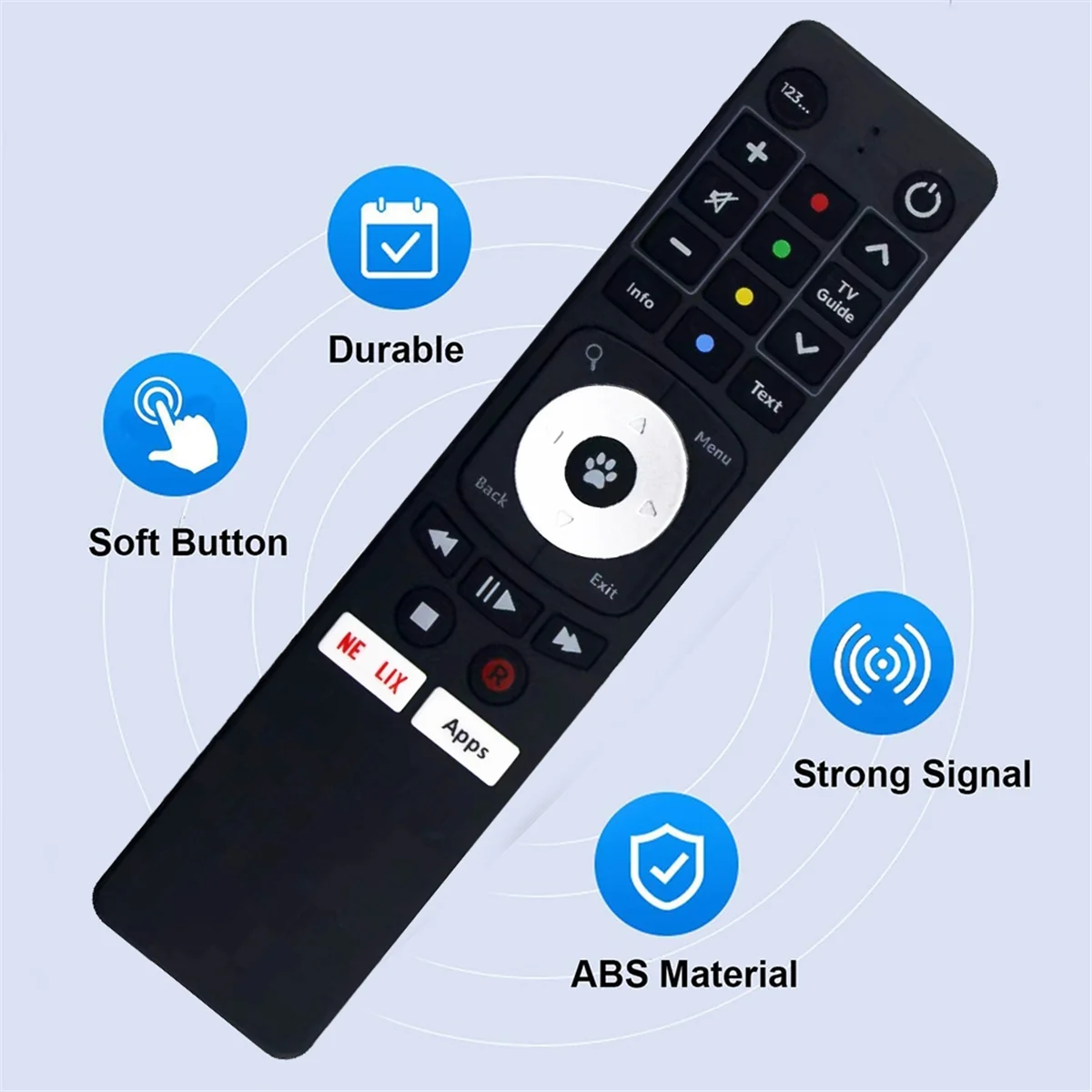 POSV-Replace Remote for Fetch H671T M616T M605T H626T for Gen 2 Mighty PVR Mini Mighty Set Top 4K TV Box HD Recorder A